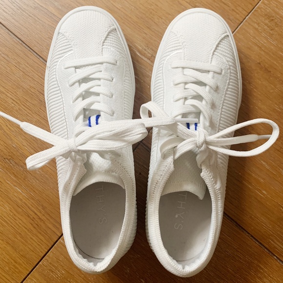 Rothy’s The Lace Up Sneaker in Bright White